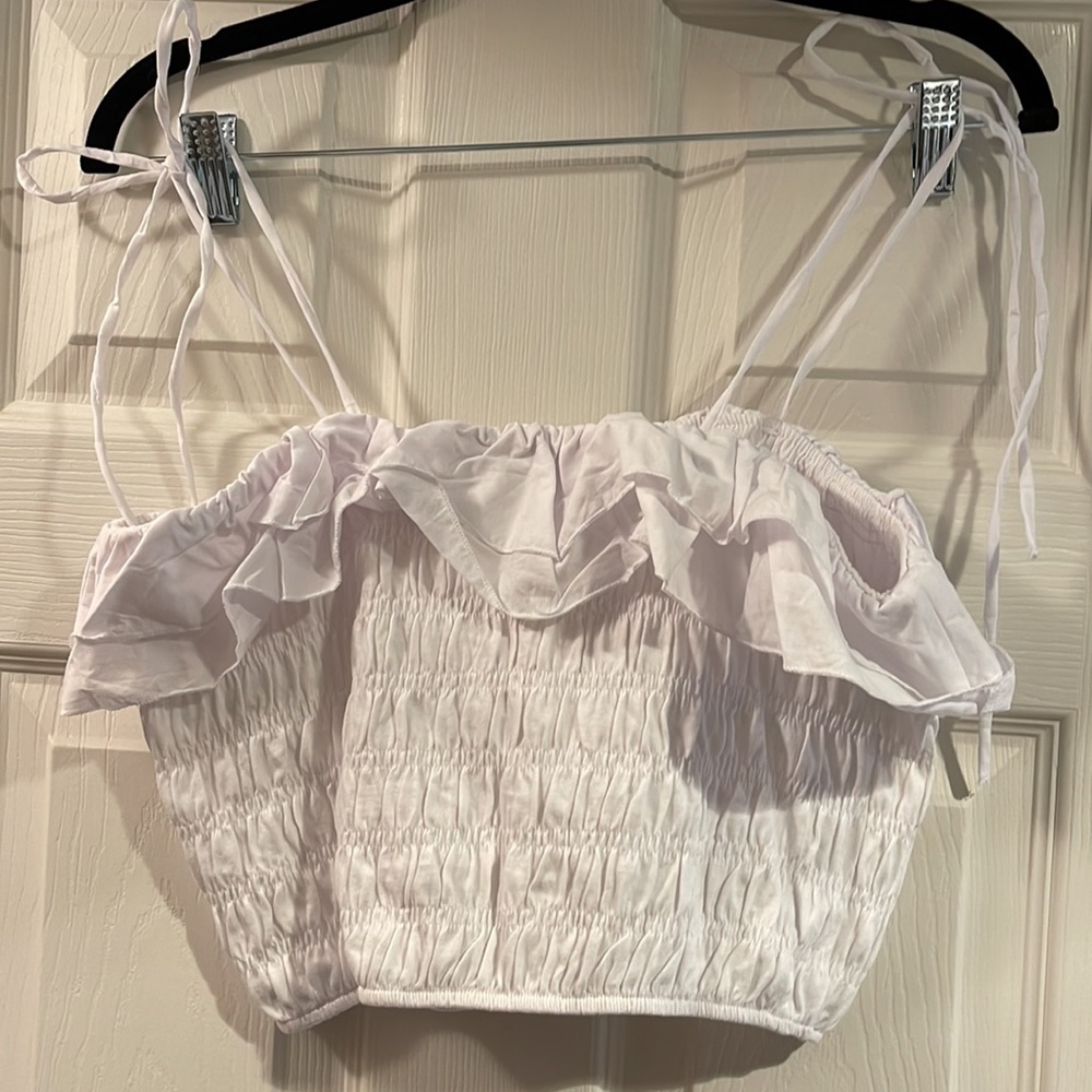 Zara - Ruffled Crop Top - Picture 6 of 9